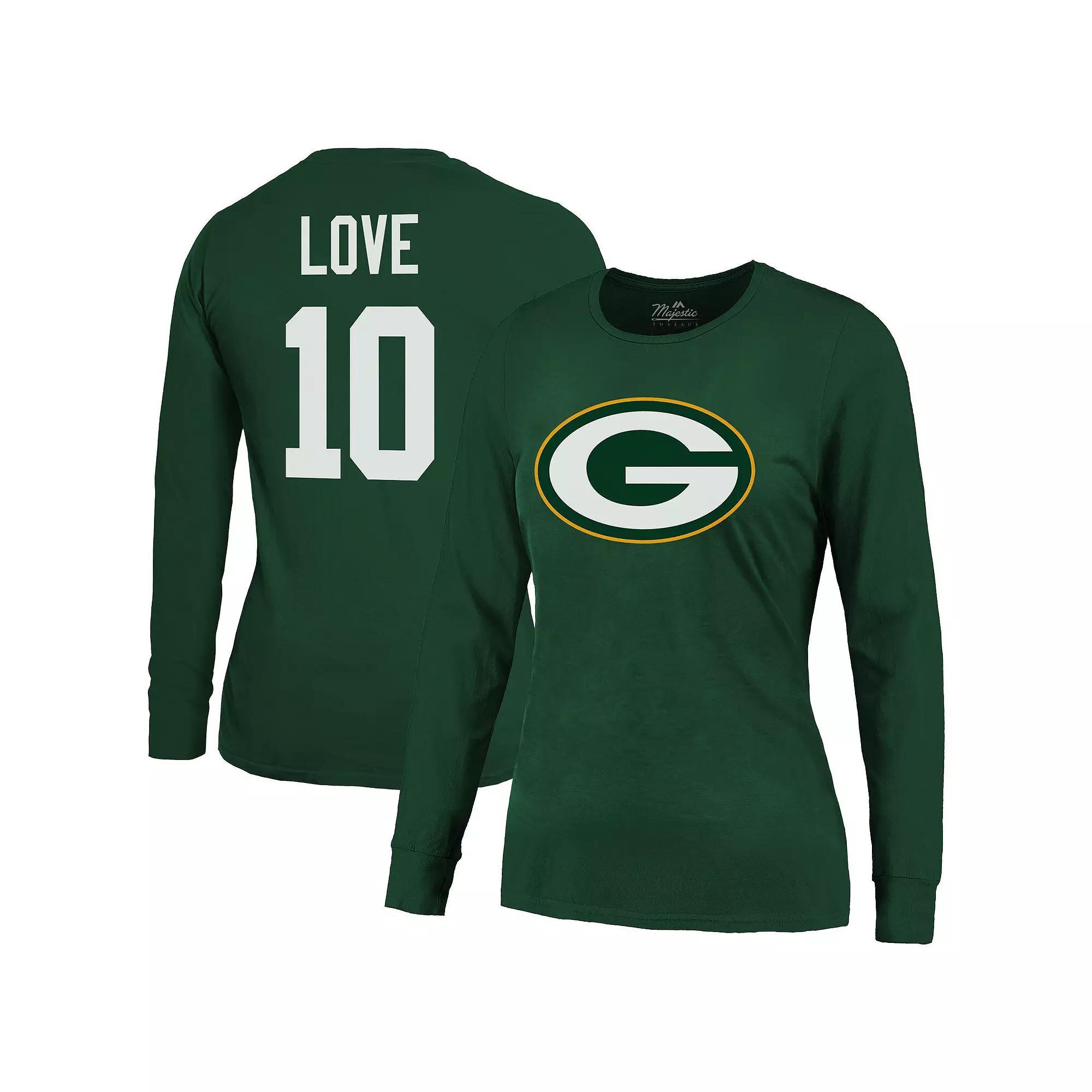 Women's Majestic Threads Maxx Crosby Black Las Vegas Raiders Player Name & Number Long Sleeve T-Shirt, Size: 2XL, Lvr Black Product Image