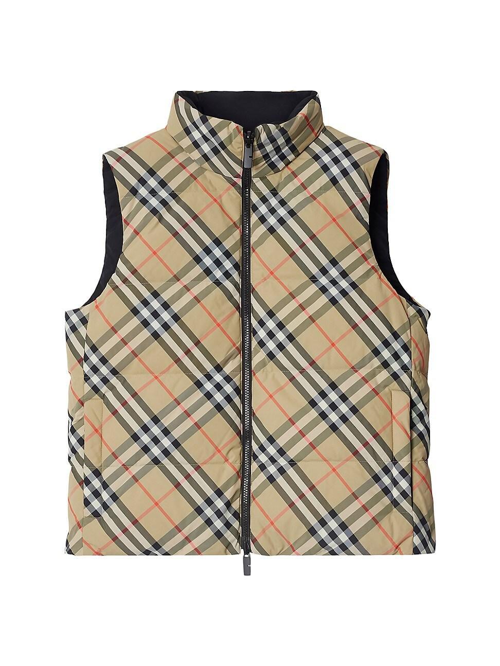 Womens Reversible Check Down Vest Product Image