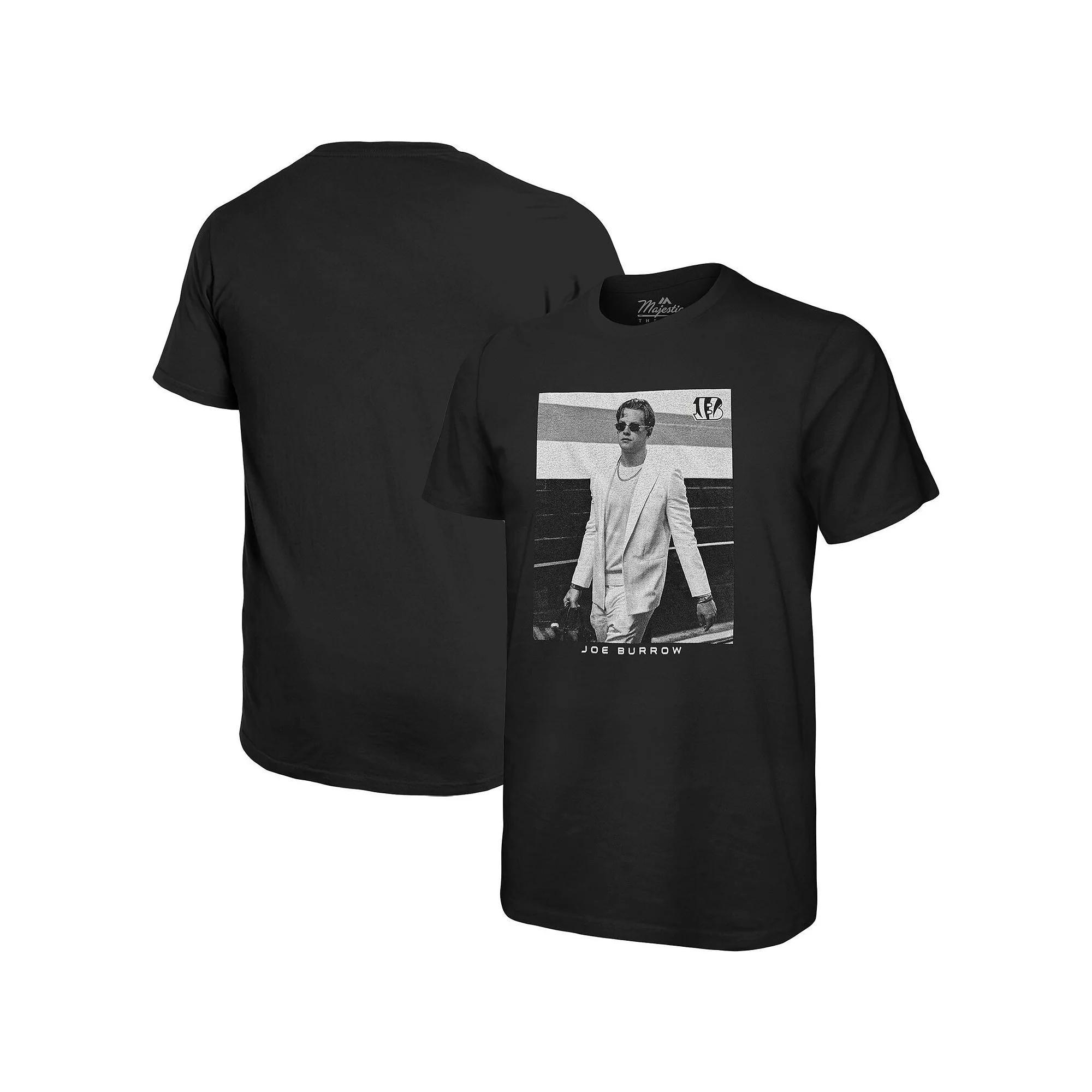 Men's Majestic Threads T.J. Watt Black Pittsburgh Steelers Oversized Player Image T-Shirt, Size: Large Product Image