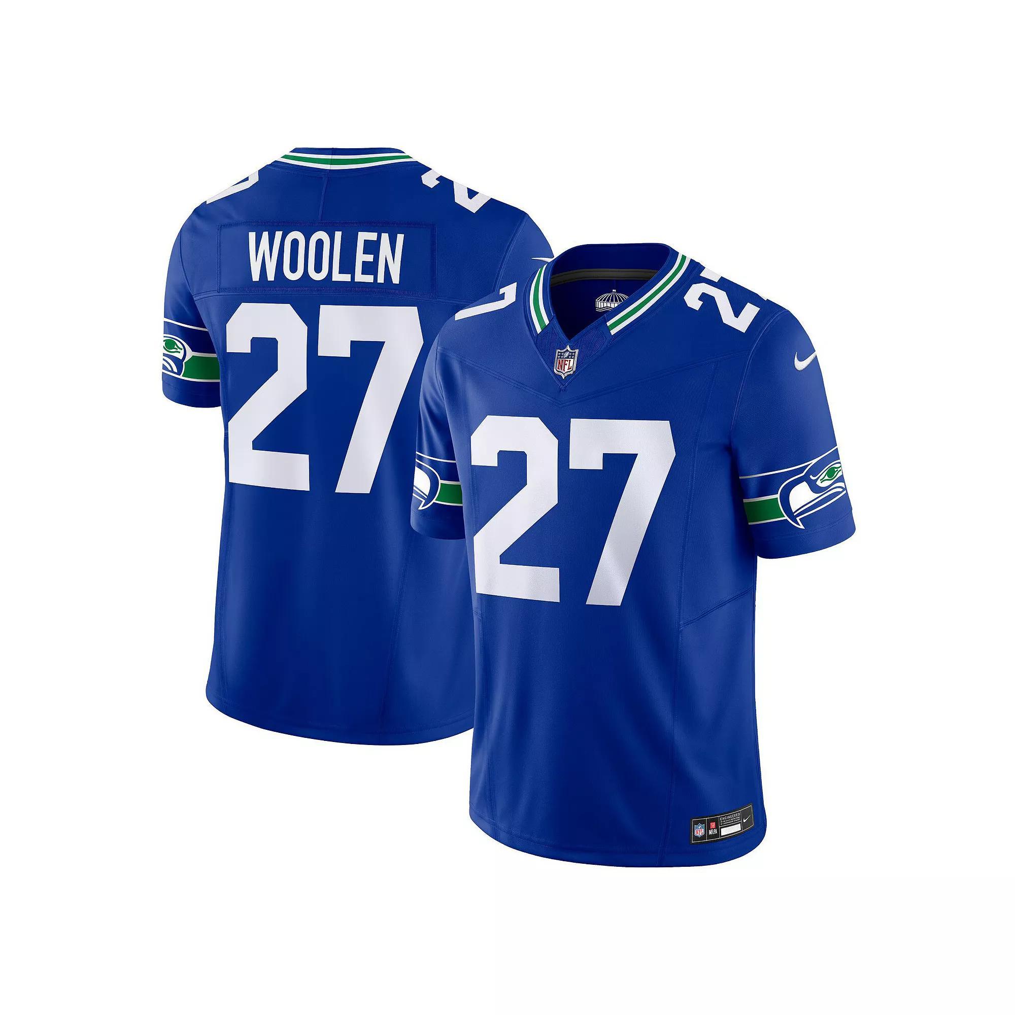 Men's Nike Tariq Woolen Royal Seattle Seahawks Alternate Vapor F.U.S.E. Limited Jersey, Size: Medium, Blue Product Image