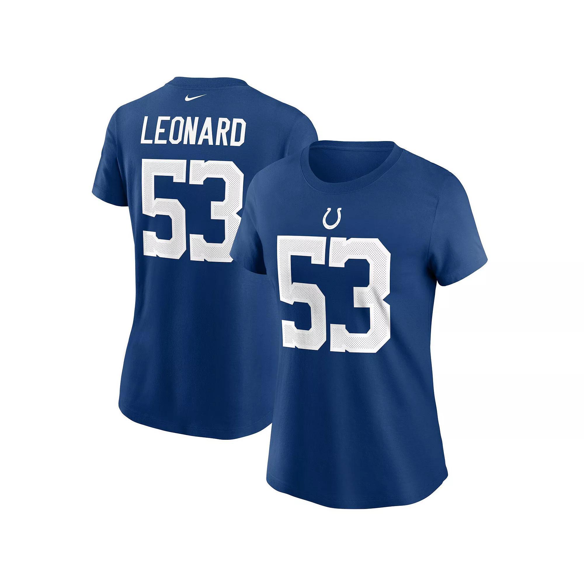 Womens Nike Shaquille Leonard Royal Indianapolis Colts Name & Number T-Shirt Product Image