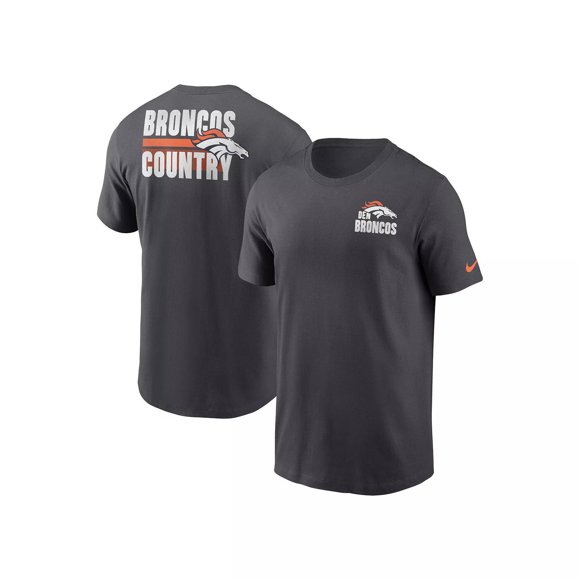 Men's Nike Navy Denver Broncos Blitz Essential T-Shirt, Size: Large, Blue Product Image