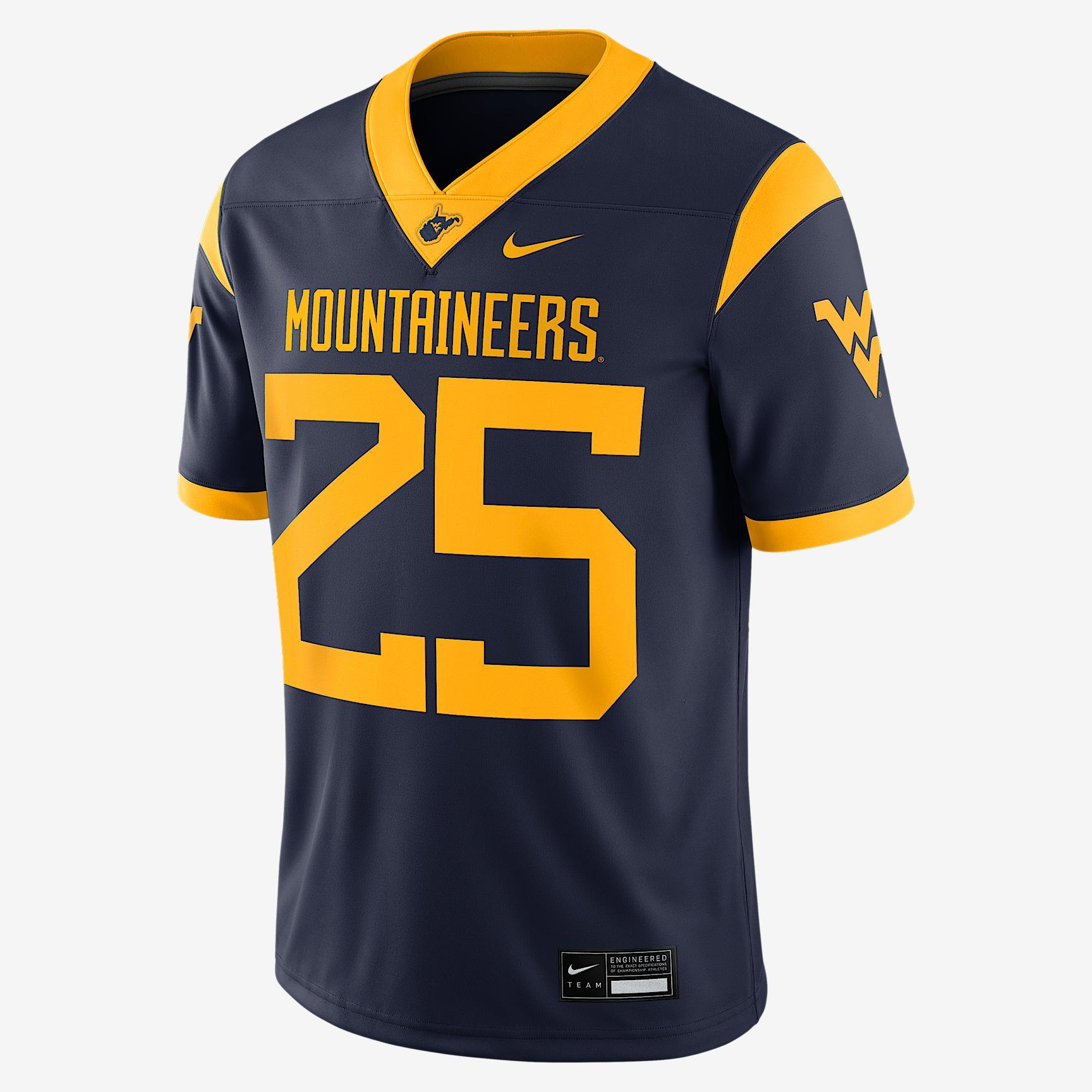 West Virginia Men’s Nike Dri-FIT College Game Jersey Product Image
