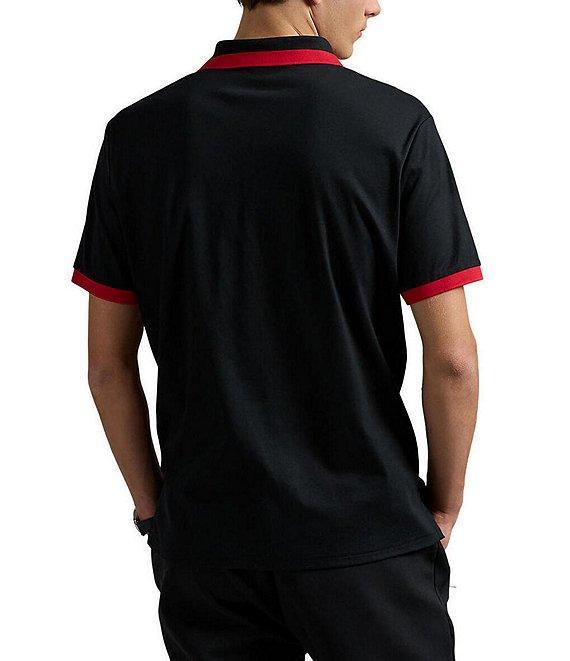 Polo Ralph Lauren Classic Fit Striped Soft Cotton Short Sleeve Racing Polo Shirt Product Image