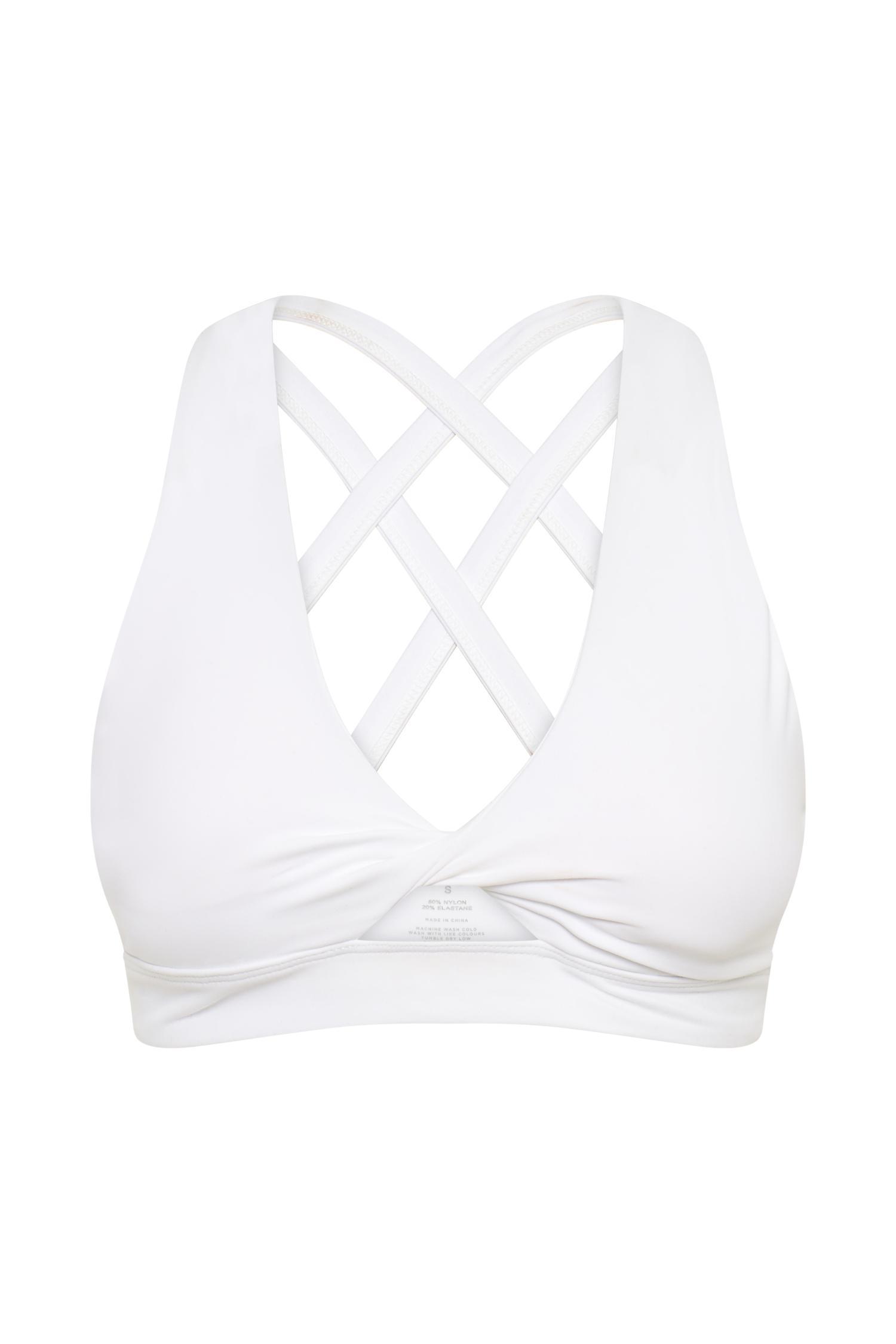 Jackie Twist Crop Top - White Product Image