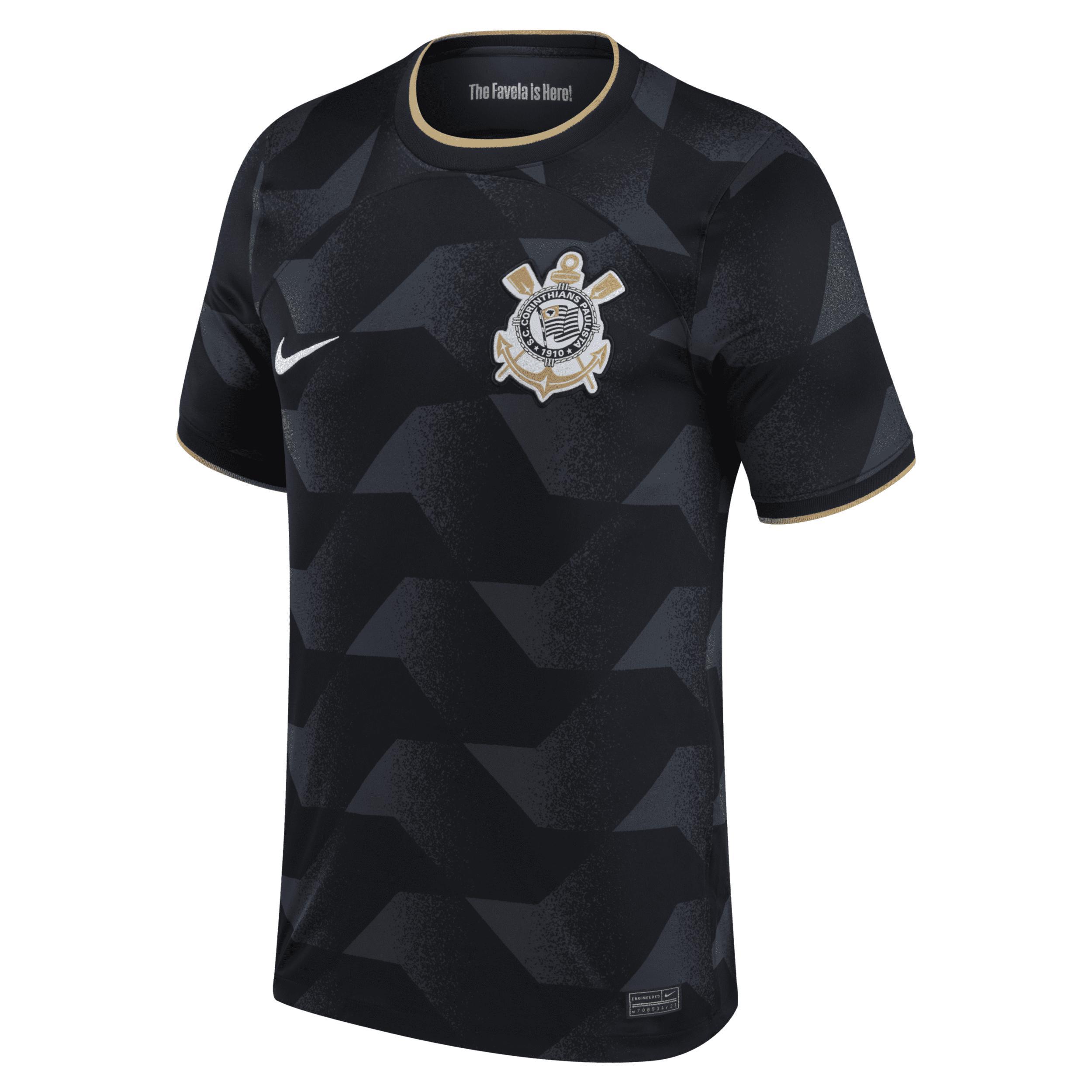 Big Boys Nike Black Corinthians 2022/23 Away Replica Jersey - Black Product Image