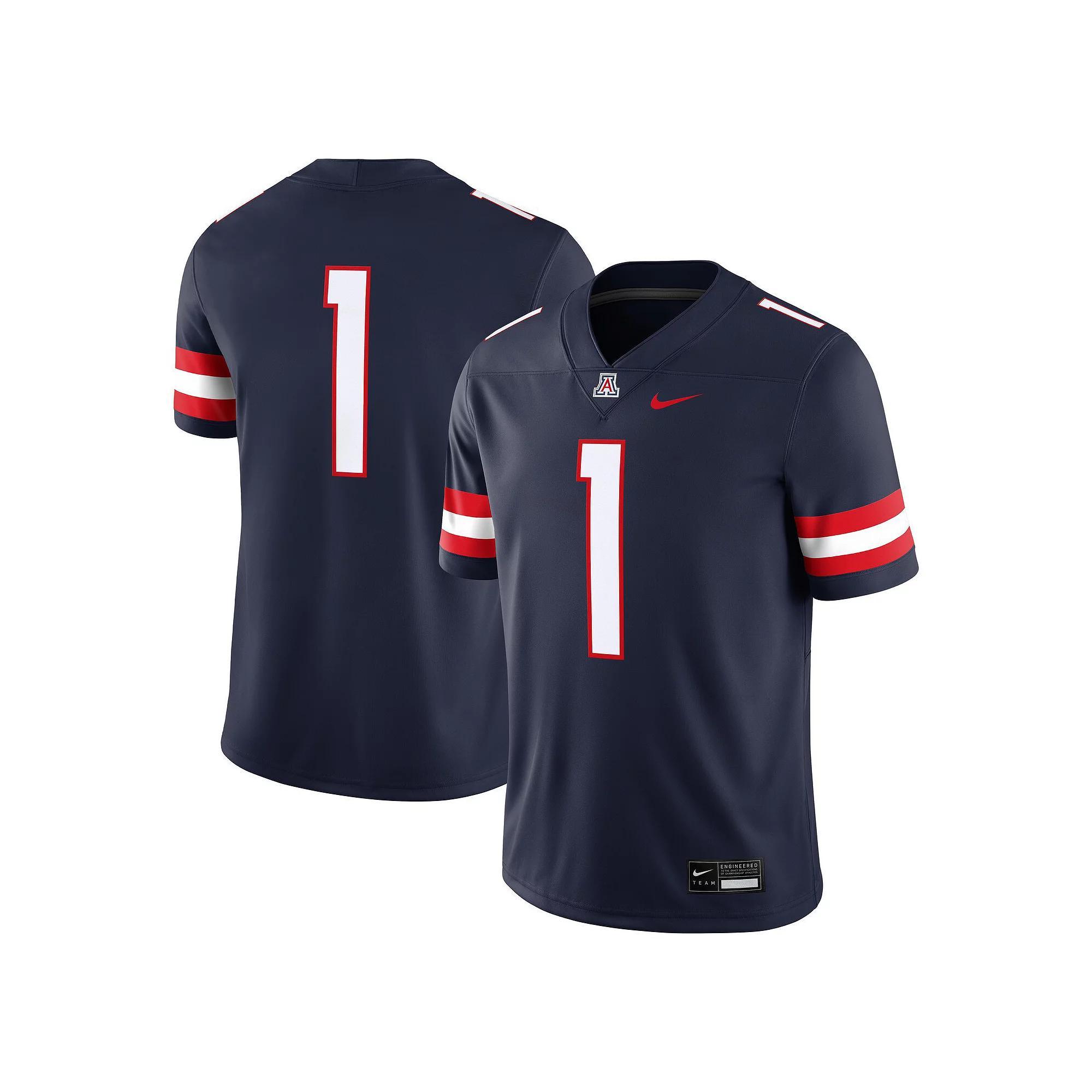 Men's Nike #1 Navy Arizona Wildcats Game Jersey, Size: Medium, Blue Product Image