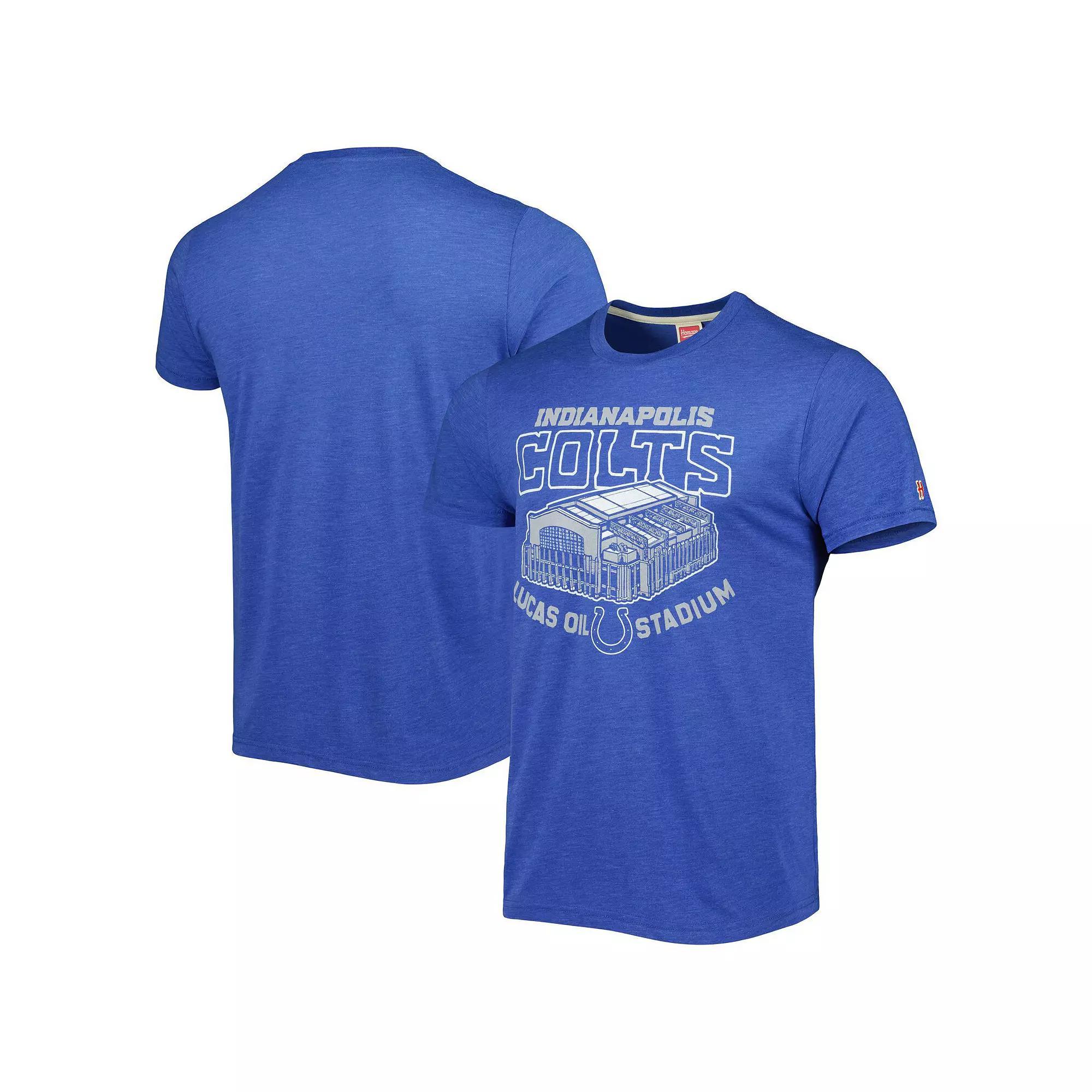 Men's Homage Royal Indianapolis Colts Stadium Tri-Blend T-Shirt, Size: Medium, Blue Product Image