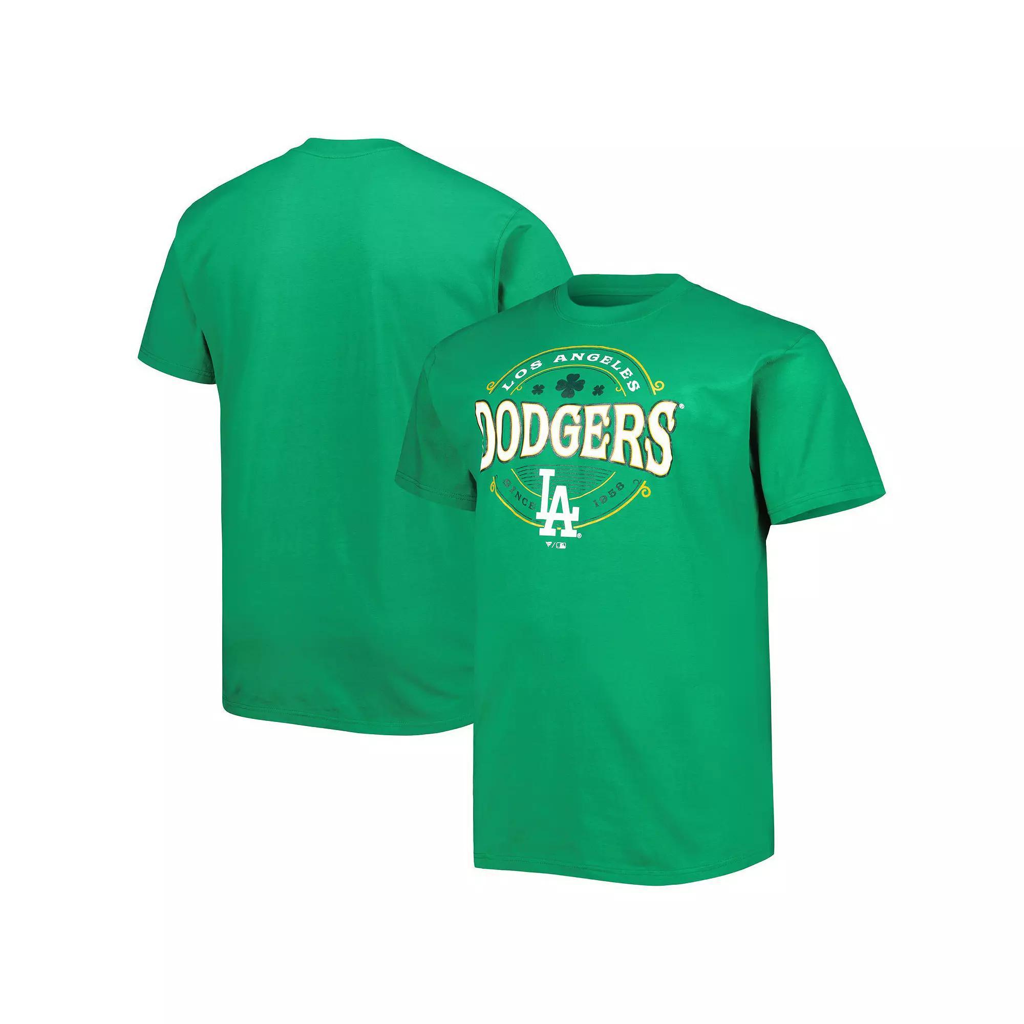 Men's Kelly Green Los Angeles Dodgers Big & Tall Celtic T-Shirt, Size: 3XB Product Image