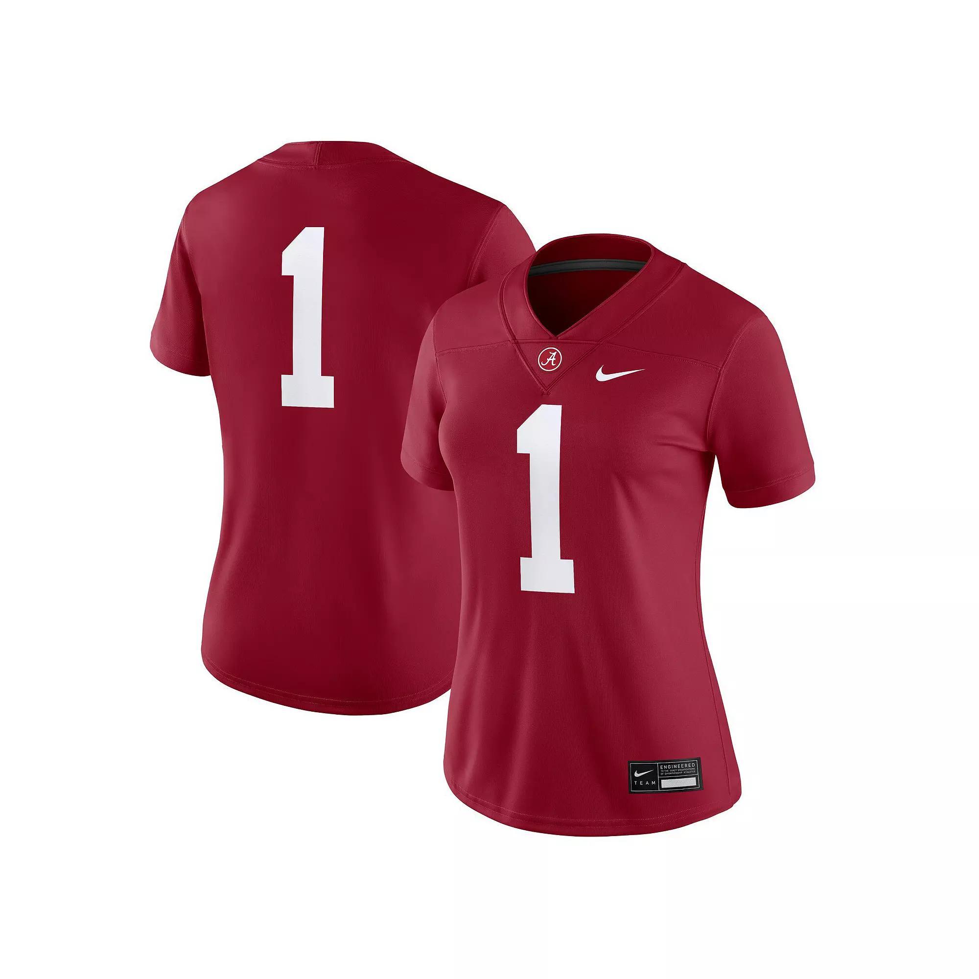 Women's Nike #1 Crimson Alabama Crimson Tide Game Jersey, Size: Medium, Red Product Image