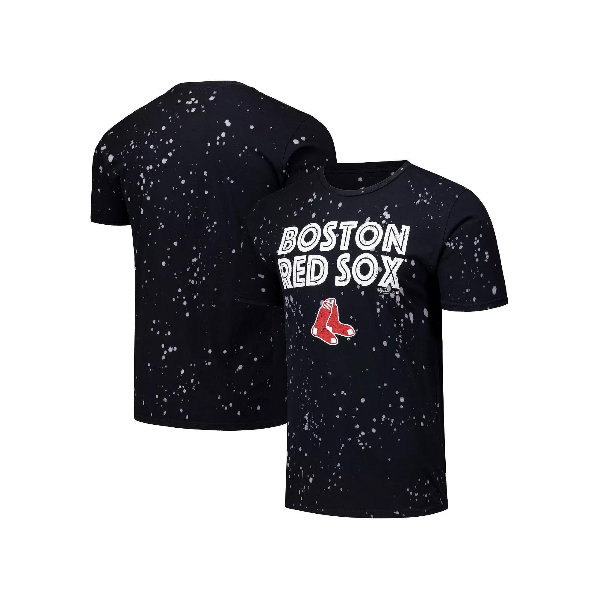 Men's Majestic Threads Black/White Boston Red Sox Splatter T-Shirt, Size: 2XL Product Image