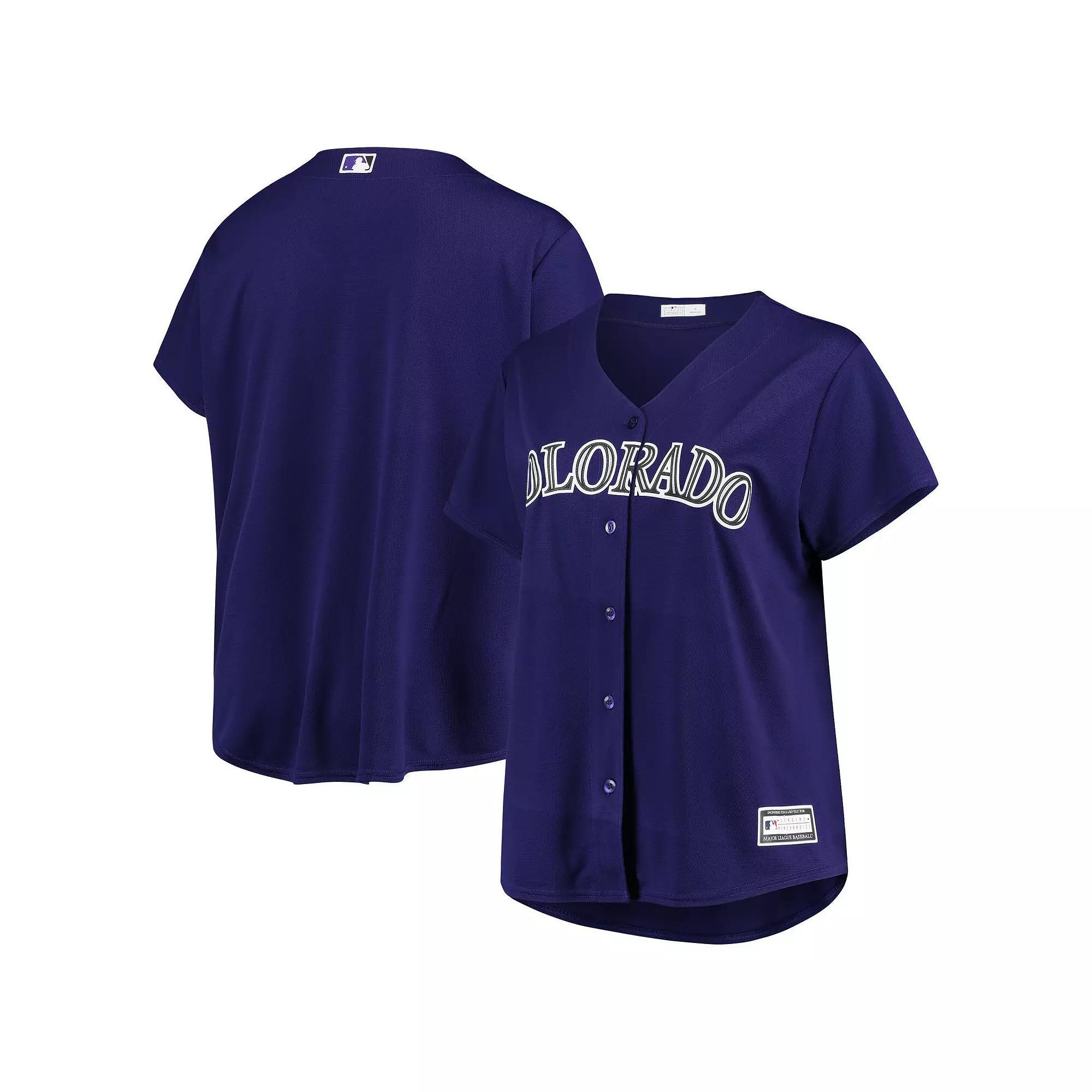 Women's Purple Colorado Rockies Plus Size Alternate Replica Team Jersey, Size: 3XL Product Image