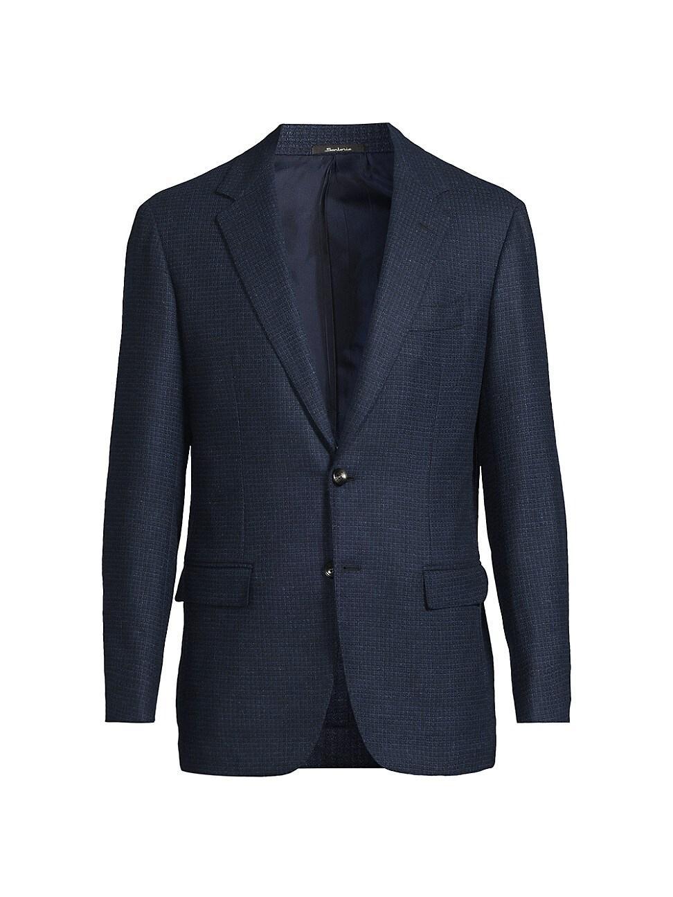 Mens Grid Single-Breasted Sport Jacket Product Image
