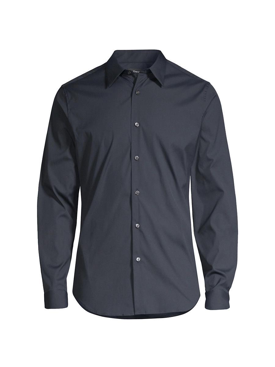 Mens Sylvain Wealth Poplin Long-Sleeve Shirt Product Image