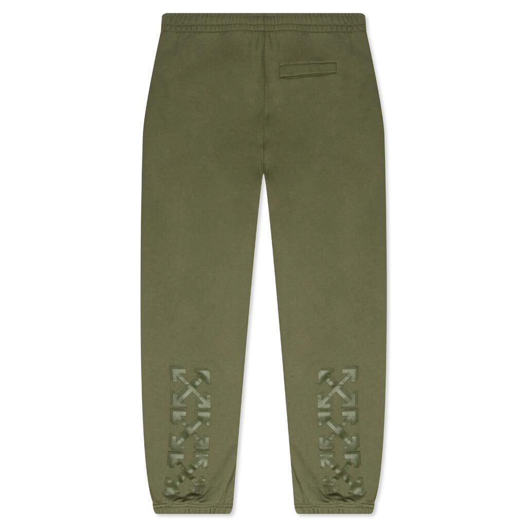 Rubber Arrow Slim Sweatpant - Green/Green Male Product Image