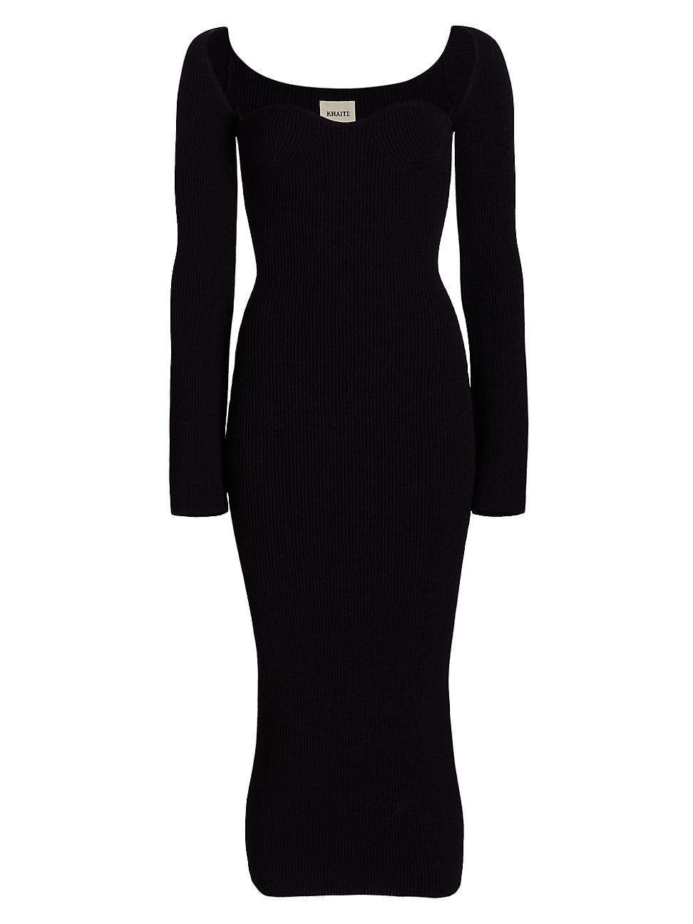 Beth Long-Sleeve Bustier Dress Product Image