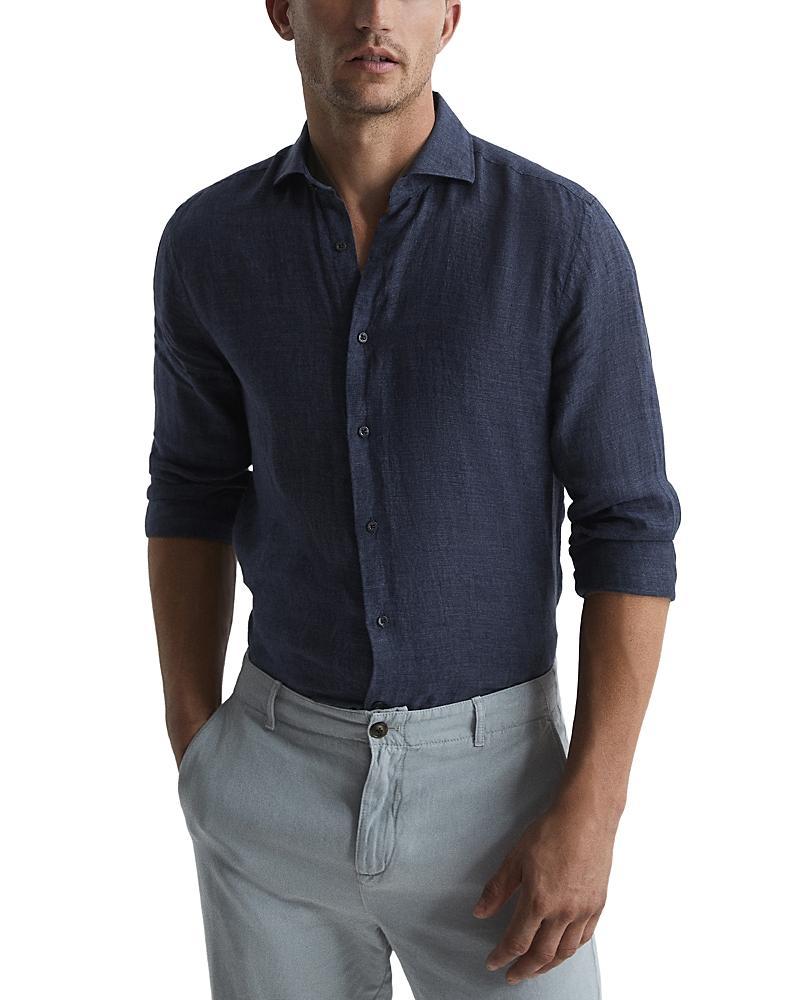 Reiss Ruban Long Sleeve Linen Shirt Product Image