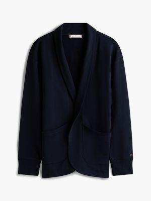 Shawl-Collar Sweatshirt Cardigan Product Image