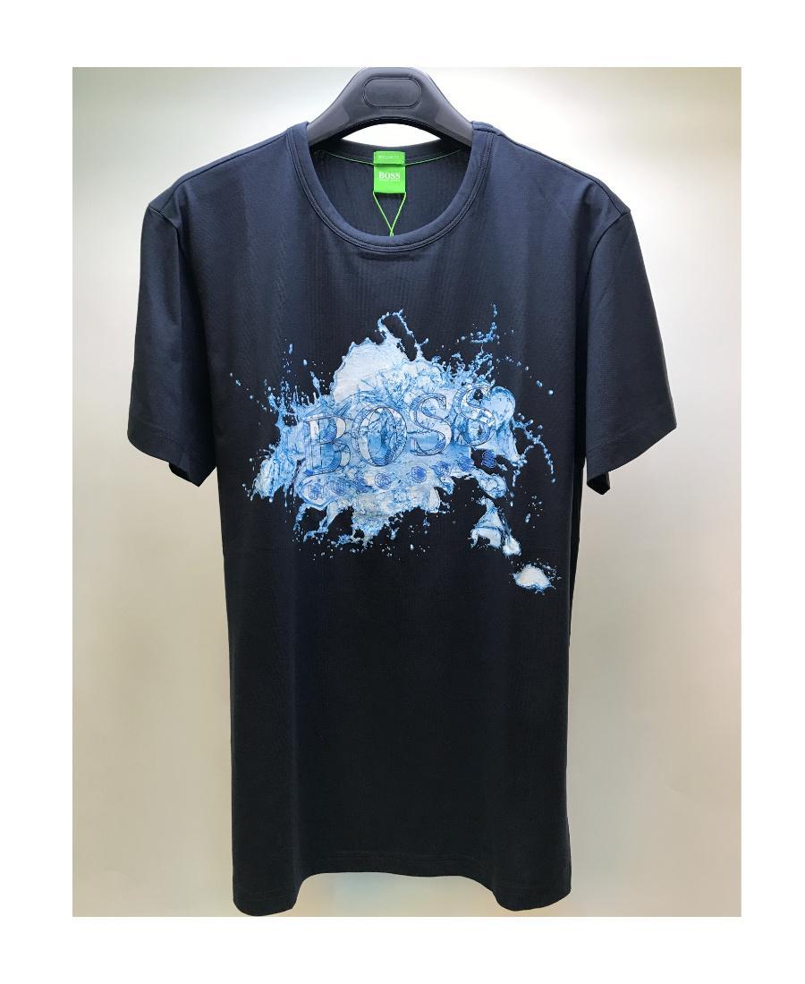 HUGO BOSS Printed Short-sleeved T-shirt In Black Product Image