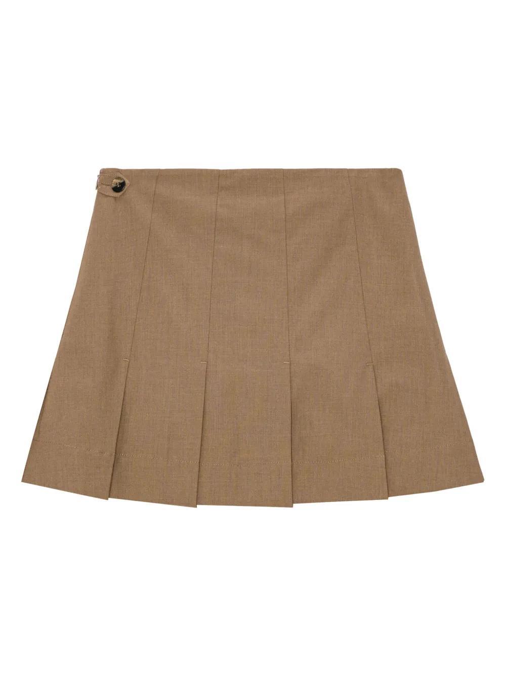 drapey mélange mini skirt Product Image