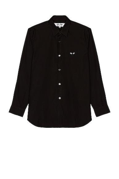 Black Emblem Cotton Button Down Product Image