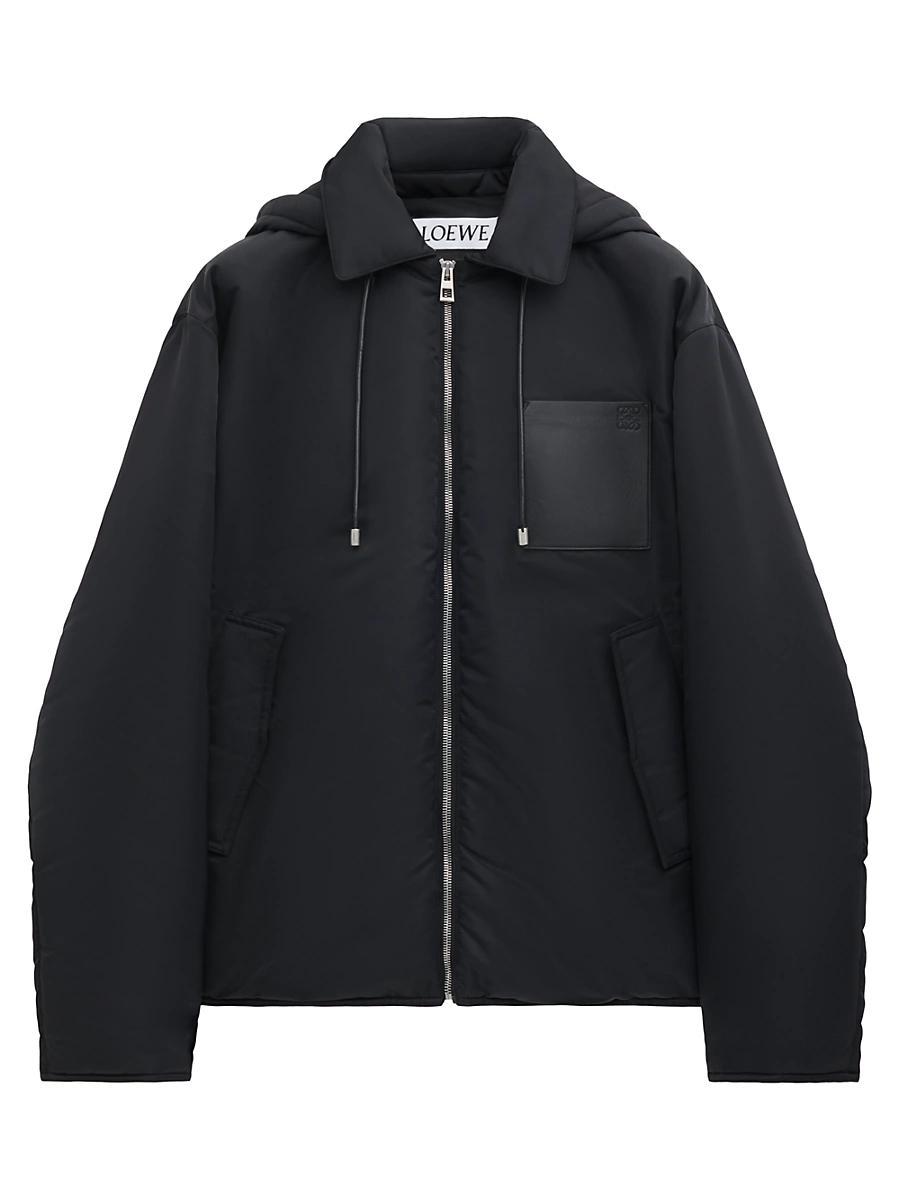 Mens Hooded Nylon-Blend Jacket Product Image