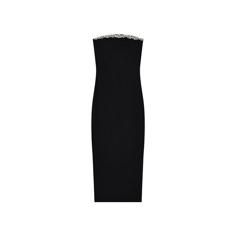 Plain Rhinestone Sheath Tube Dress (Various Designs) Product Image