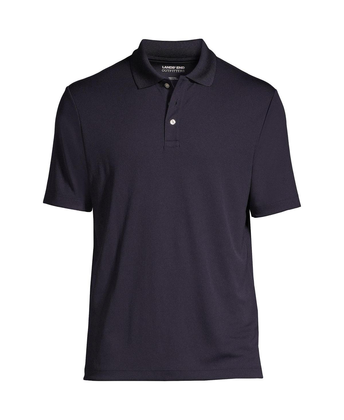 Men's Tall Lands' End School Uniform Solid Active Polo, Size: Large Tall, Harbor Gray Product Image