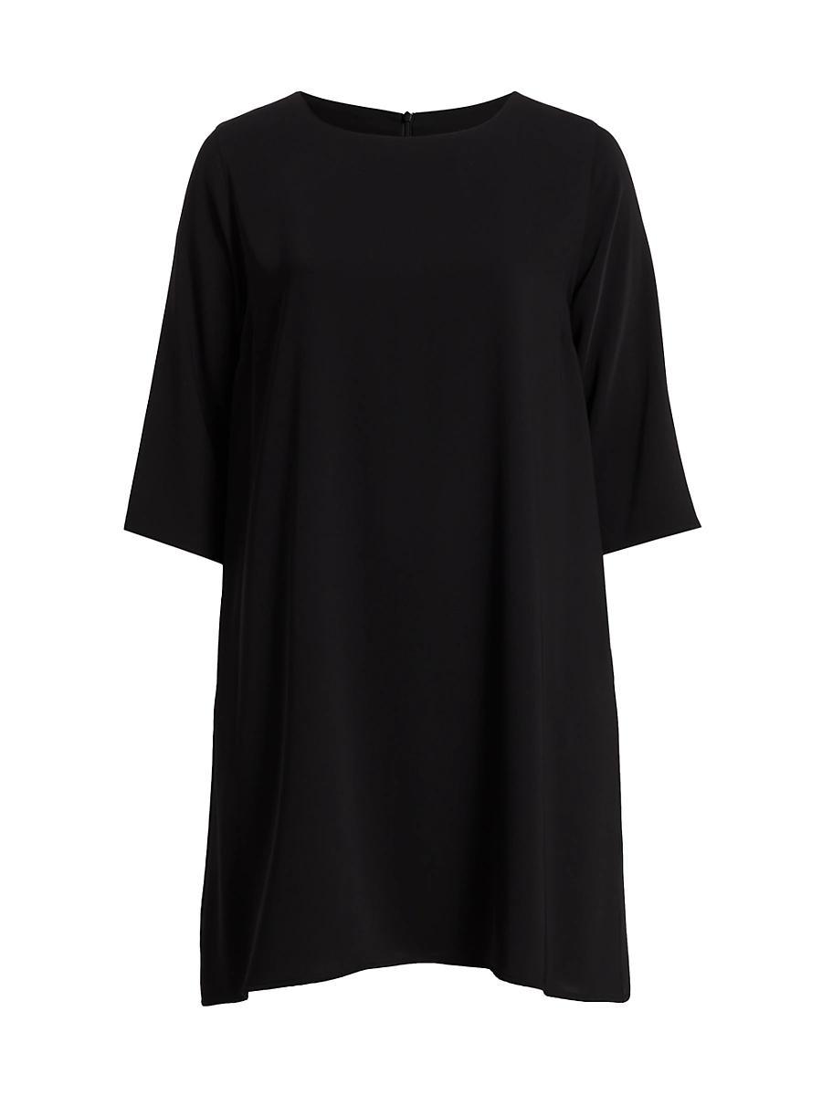 Womens Flirty Florals A-Line Crepe Dress Product Image
