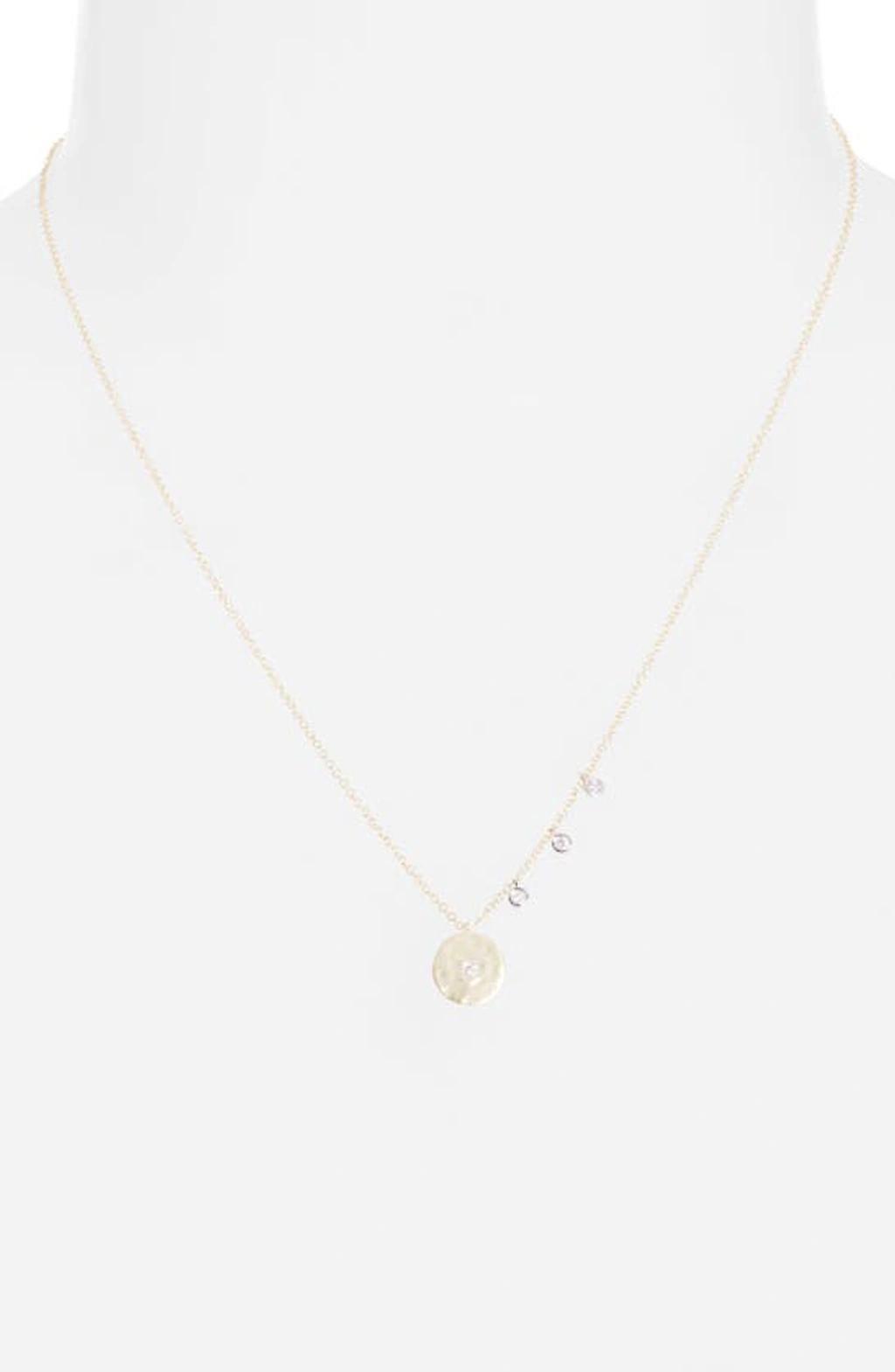 MEIRA T Women's 14k Gold & Diamond Disc Necklace In Yellow Gold Product Image