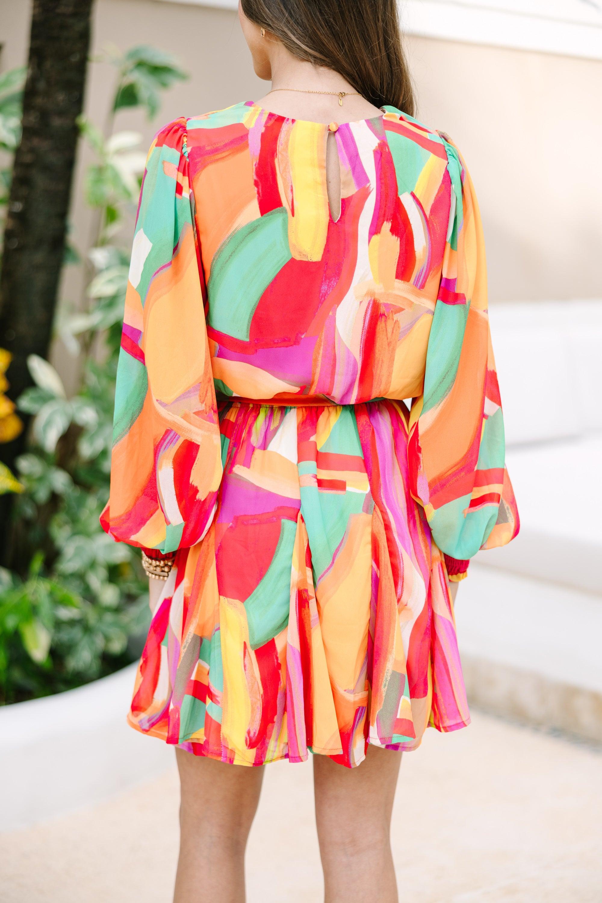 Best In Bold Green Abstract Dress Female Product Image