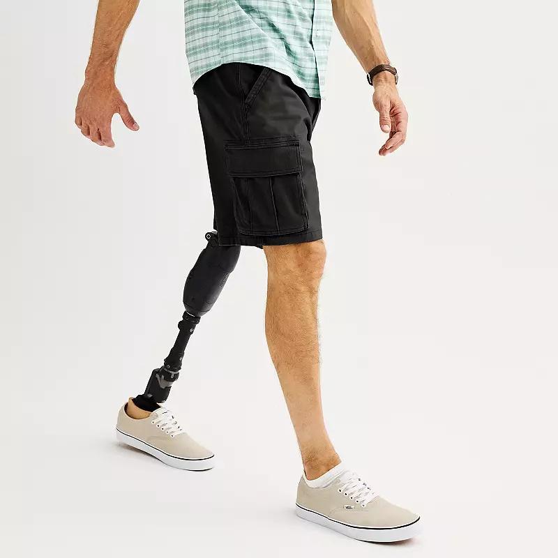 Men's Sonoma Goods For Life® 10" Adaptive Flexwear Cargo Shorts, Size: 30, Green Product Image