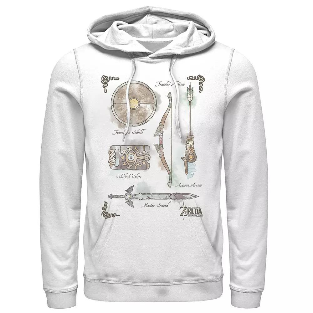 Men's Nintendo Zelda Breath Of The Wild Bow Master Hoodie, Size: Medium, White Product Image