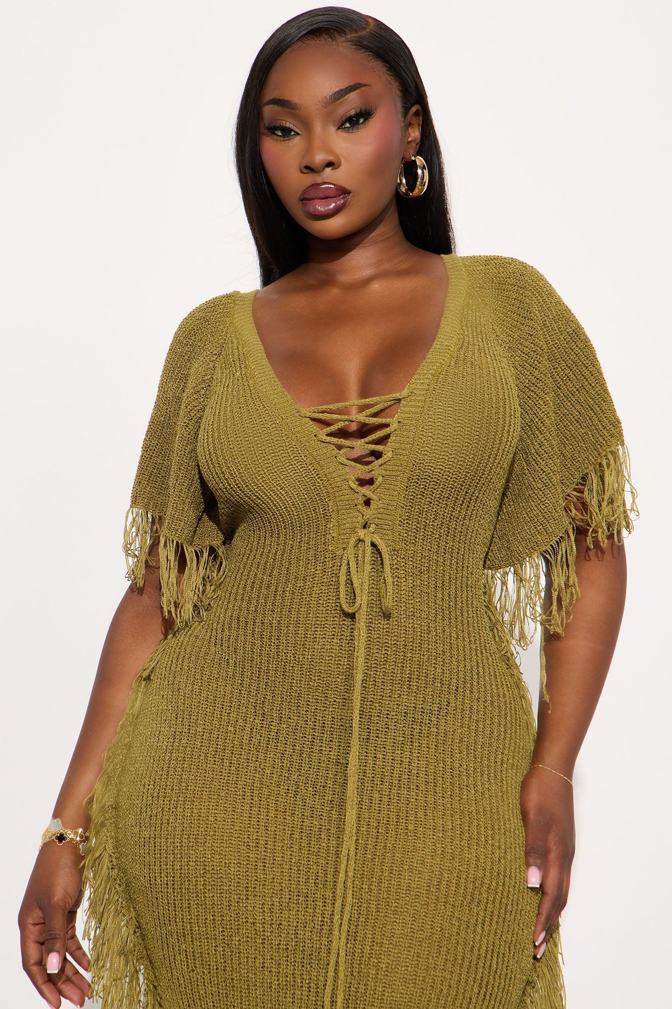 Tatiana Knit Maxi Dress - Olive Product Image