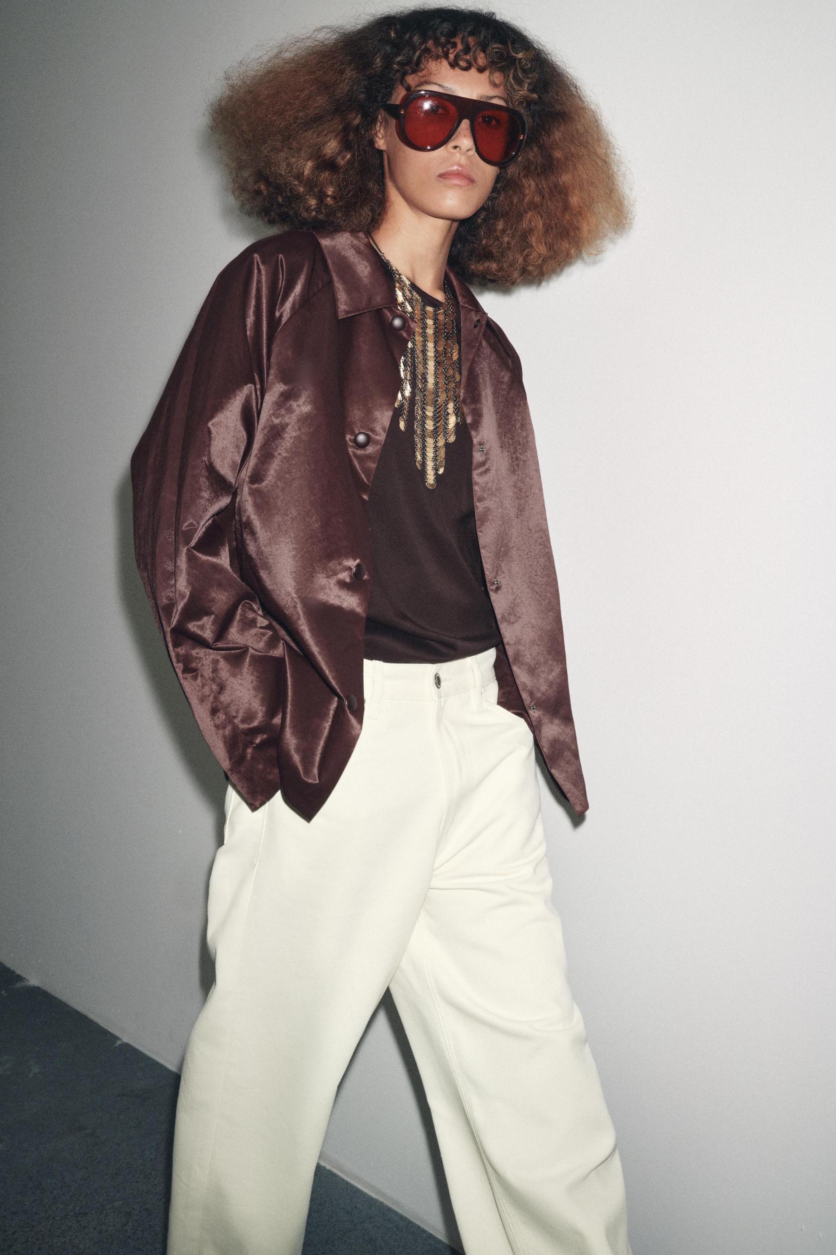 ZW COLLECTION SATIN JACKET Product Image
