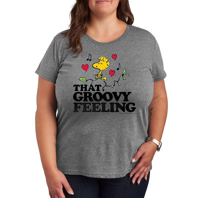 Plus Size Peanuts Groovy Feeling Graphic Tee, Womens Product Image