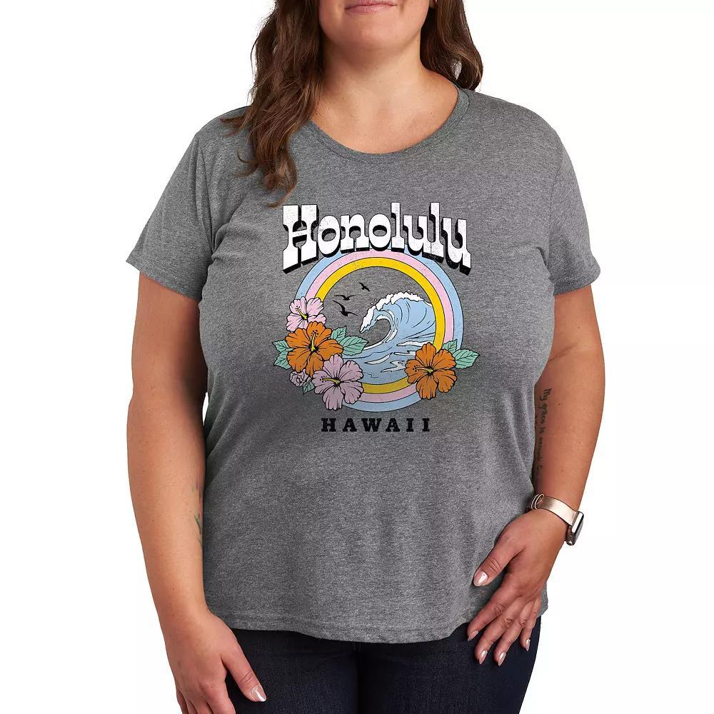 Womens Peanuts Oh Christmas Tree Graphic Tee Grey Gray Product Image