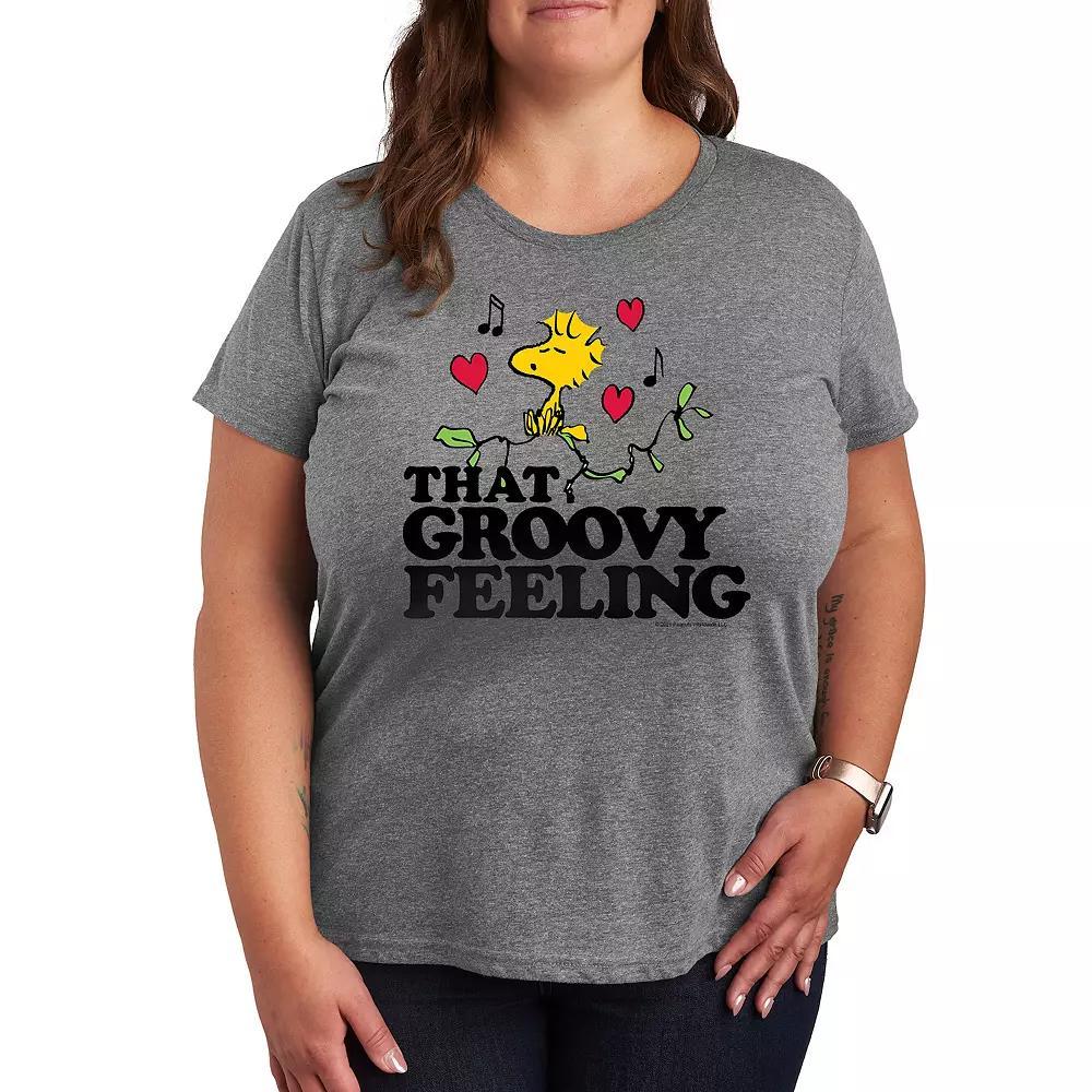 Plus Size Peanuts Groovy Feeling Graphic Tee, Womens Product Image