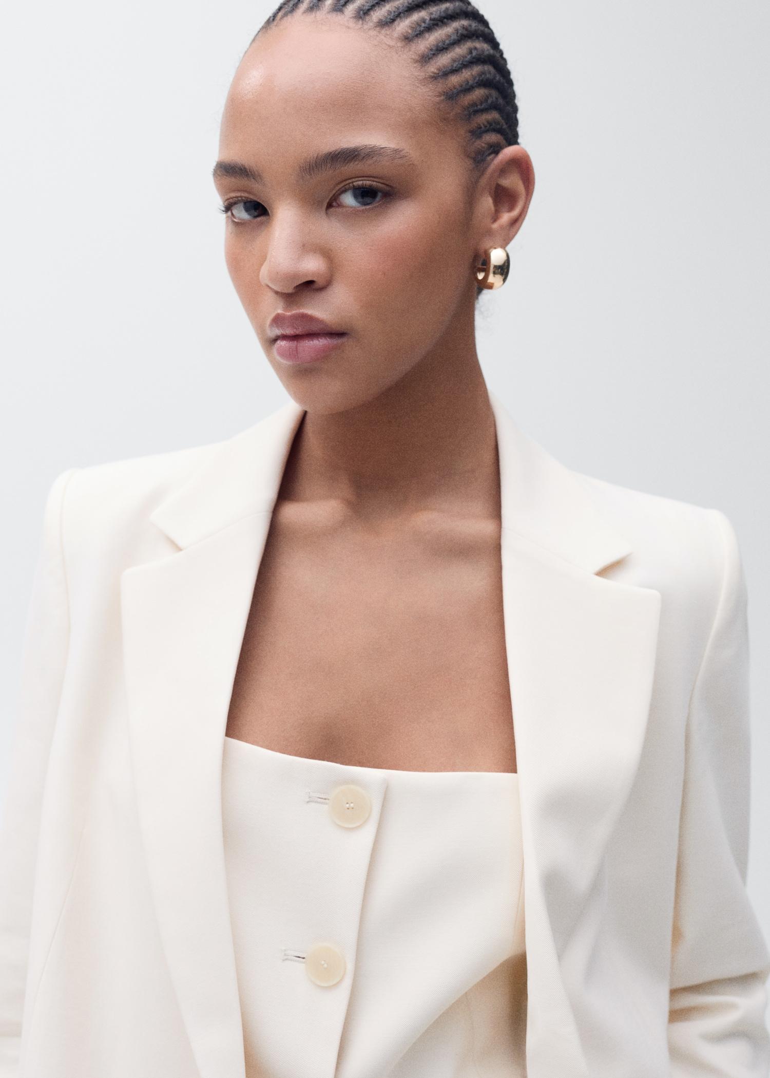 Straight-fit suit jacket - Women | MANGO USA Product Image