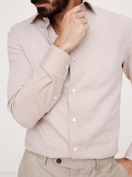 Slim-Fit Cotton-Cashmere Dress Shirt Product Image
