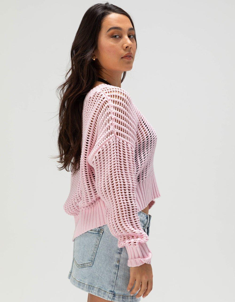 RSQ Womens Box Stitch V-Neck Sweater Product Image