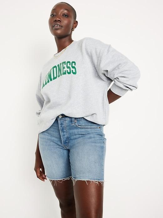 High-Waisted OG Button-Fly Jean Shorts -- 7-inch inseam Product Image