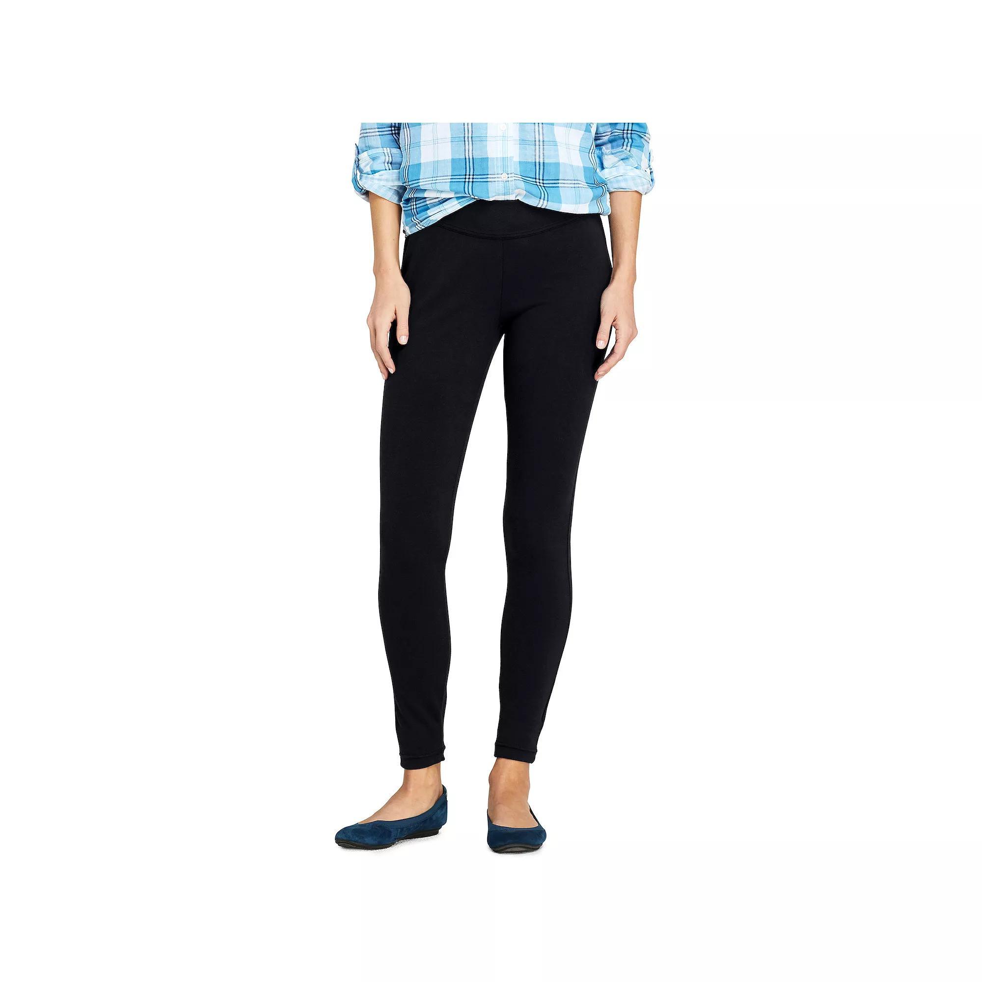 Women's Lands' End Starfish Knit Leggings, Size: XL Tall, Black Product Image