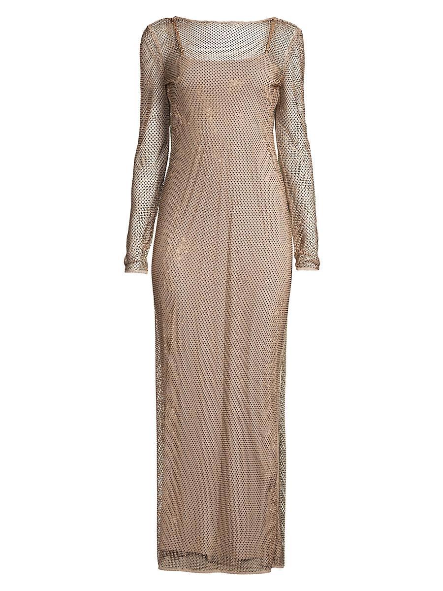 Womens Lulu Studded Mesh Maxi Dress Product Image