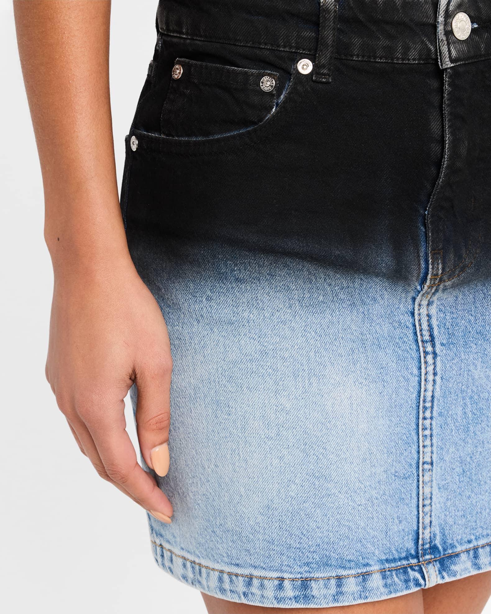 Denim Shadow Mini Skirt Product Image