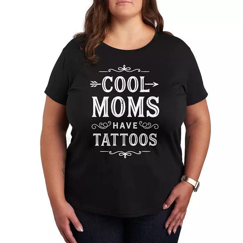 Plus Cool Moms Have Tattoos Graphic Tee, Womens Product Image
