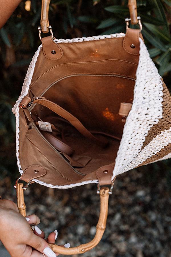 Ora Beach Woven Tote in Tan Product Image
