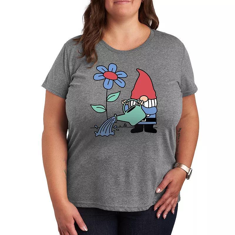 Plus Gardening Gnome Graphic Tee, Womens Product Image