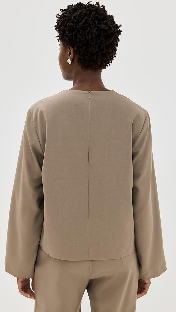 Róhe Draped Wool Top | Shopbop Product Image