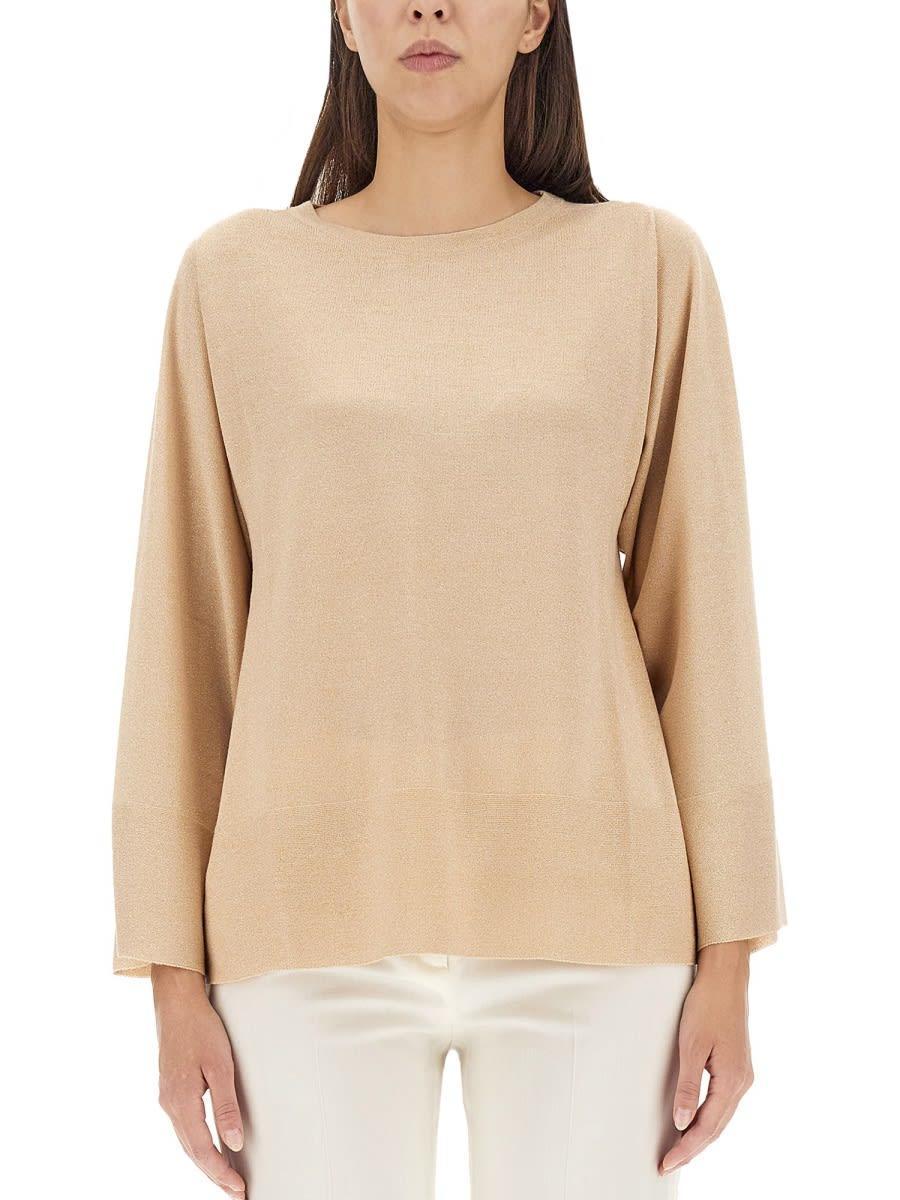 FABIANA FILIPPI Lurex Jersey In Beige Product Image